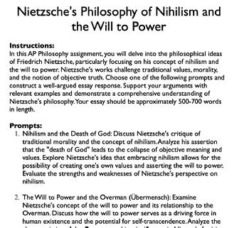  The Will to Power:  A Philosophical Journey Through Nihilism and Beyond